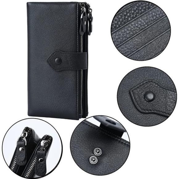 Women Soft Leather RFID Blocking Bifold Slim Wallets Ladies Credit Card Holder - Picture 6 of 6